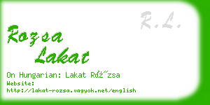 rozsa lakat business card